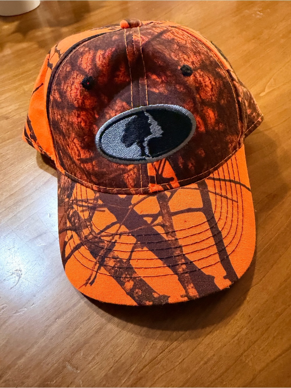 Mossy Oak Orange and Brown Camo Cap with Tree Patch